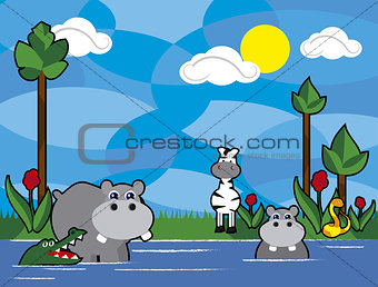 jungle animals vector cartoon 7