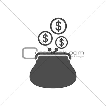 Penny in purse icon