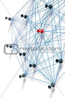 network with pins