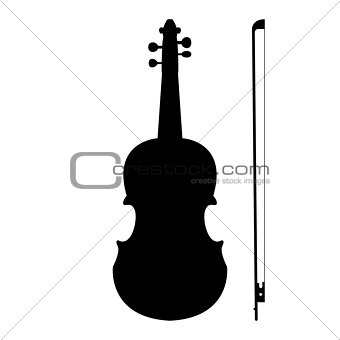 Violin  the black color icon .