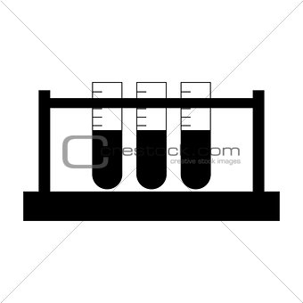 Test tube  the black color icon .