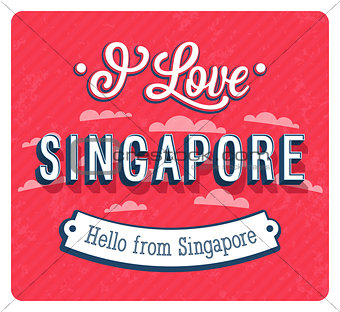 Vintage greeting card from Singapore - Singapore.