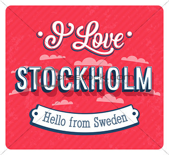 Vintage greeting card from Stockholm - Sweden.