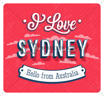 Vintage greeting card from Sydney - Australia.