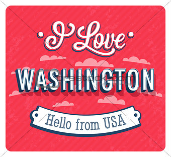 Vintage greeting card from Washington - USA.