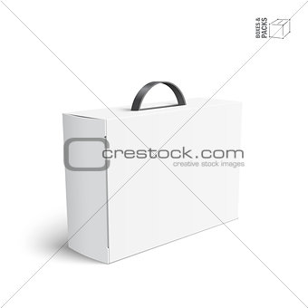 Carton Or Plastic White Blank Package Box With Handle