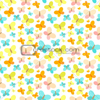 Butterfly Seamless Pattern Background Vector Illustration