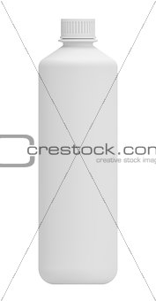 Realistic white plastic bottle. Mock-up packages