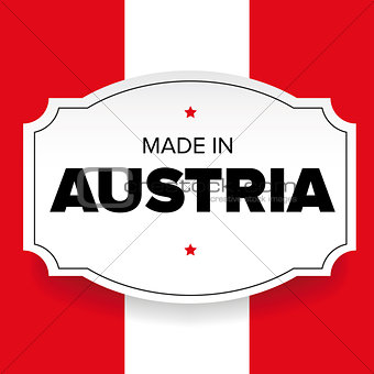 Made in Austria label