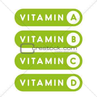 Vitamins set button green