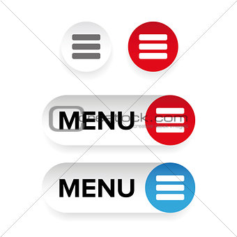 Manu icon button set