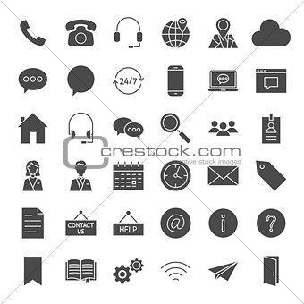 Contact Us Solid Web Icons