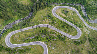 Transfagarasan highway in Romania