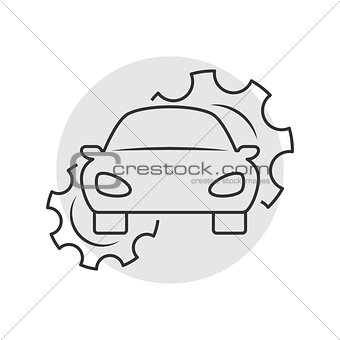 Car repair outline icon