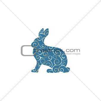 Hare wild color silhouette animal