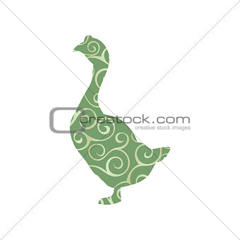 Goose bird color silhouette animal