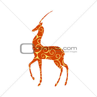 Antelope mammal color silhouette animal