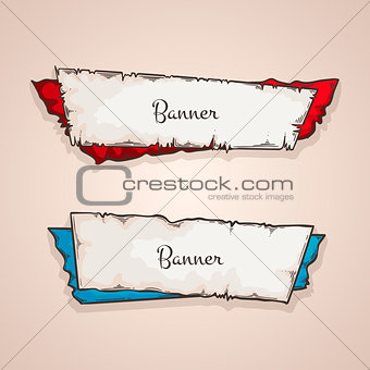Old banners vector collection.