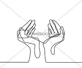 Hands palms together