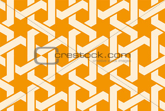 Seamless arabic ornament with entangled pattern