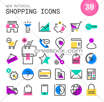 Inline Shopping Icons Collection