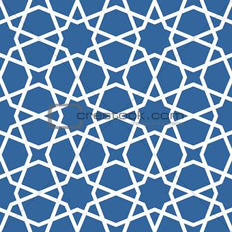 Seamless ethnic grating ornament - starry arabian pattern 