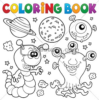 Coloring book monster theme 2