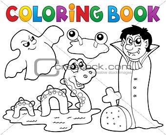 Coloring book monster theme 4