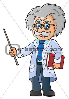 Scientist with pointer theme image 1