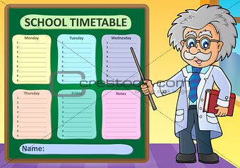 Weekly school timetable design 1
