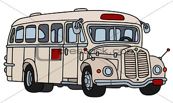 Retro cream bus