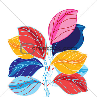 Vector illustration of a beautiful colored leaves 