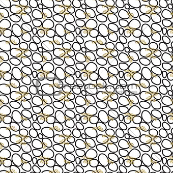 Abstract small black circles seamless pattern.