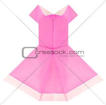 Beautiful summery pink dress of origami