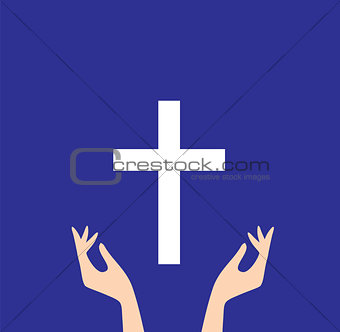 Vector praying hands