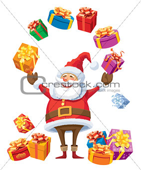 Santa Claus with Christmas presents