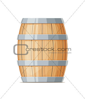 Vertical Wooden barrel for wine or beer