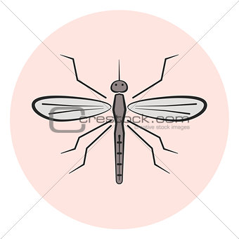 Outline mosquito icon