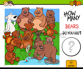 counting bears educational activity game