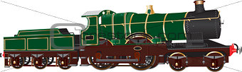 Vintage Green Steam Locomotive