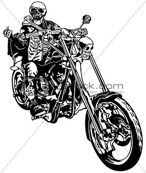 Skeleton Rider On Chopper