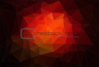Red 2D Abstract and polygonal background