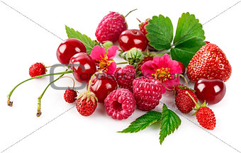 Fresh berry raspberry strawberry healthy food cherry