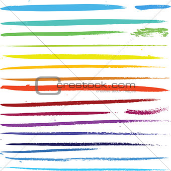 Multi colored paint art brushes