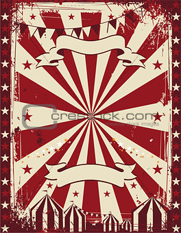 Vintage circus poster background advertising