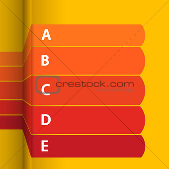 Red and yellow blank paper info graphic