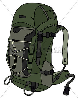 Khaki green large backpack