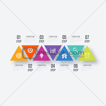 Vector triangles for infographic