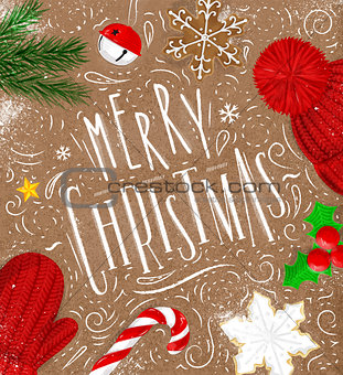 Poster merry christmas craft