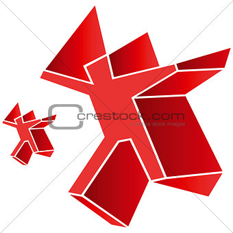Logo symbol emblem red man human figure